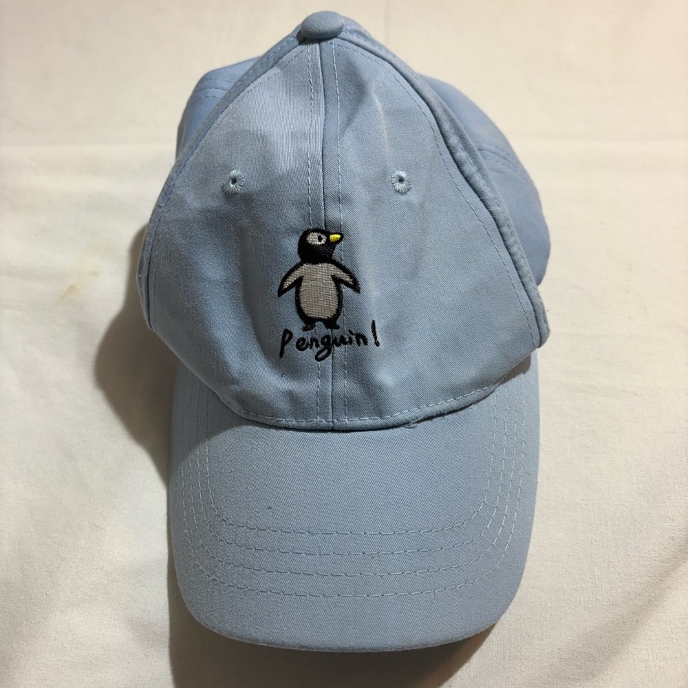 Miniso Japan Kids Sky Blue Embroidered Penguin Cap